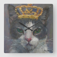 Cat Tail Gallery Wall Clock - It's Good To Be King