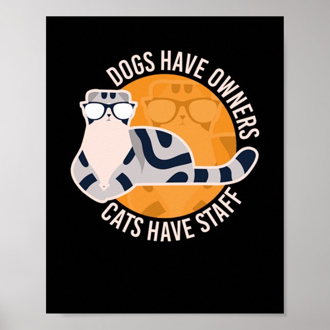 Cat Tail Speak Cat Kitten Meow Animal Poster (Front)