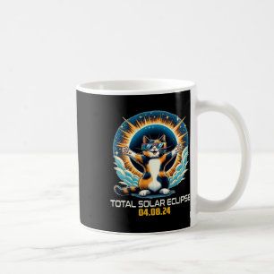 Cat Taking Selfie Solar Eclipse Solar Eclipse 2024 Coffee Mug