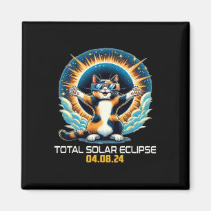 Cat Taking Selfie Solar Eclipse Solar Eclipse 2024 Magnet