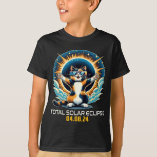 Cat Taking Selfie Solar Eclipse Solar Eclipse 2024 T-Shirt