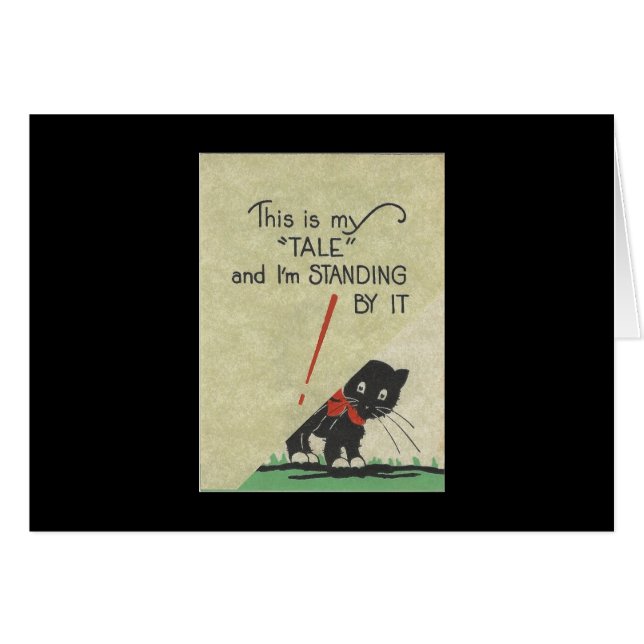 Cat "Tale" Card (Front Horizontal)