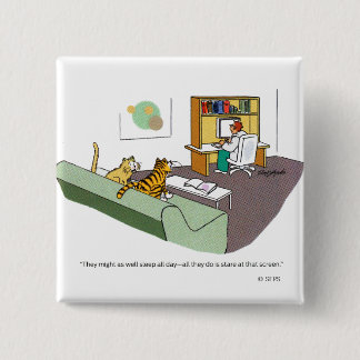 Cat Talk 15 Cm Square Badge