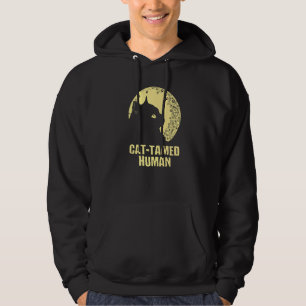 Cat Tamed Human Cat  Friends Kitten Buddy Dad Joke Hoodie
