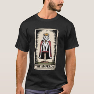 Cat Tarot Card The Emperor Cat Scratching Post Tre T-Shirt