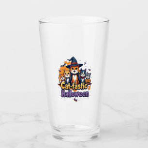 Cat-tastic Halloween Glass