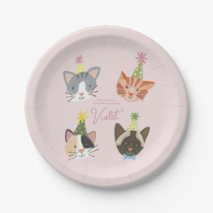 Cat-tastic Purrfect Birthday Party Custom Paper Pl Plate