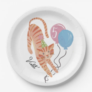 Cat-tastic Purrfect Birthday Party Custom Paper Plate