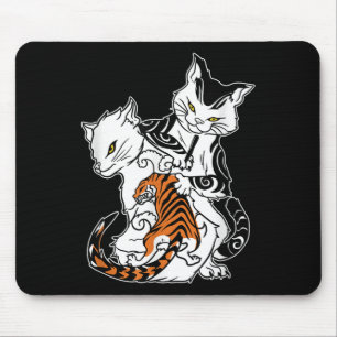 Cat Tattoo Lover Monmon Japanese Hand Tattooing  Mouse Pad