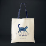 CAT Teacher Thank You Class Gift Tote Bag<br><div class="desc">Give your favourite teacher a gift she can use for years to come! Designed with a watercolor blue cat and can be personalised with the name and text of your choice.</div>