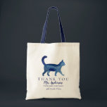 CAT Teacher Thank You Class Gift Tote Bag<br><div class="desc">Give your favourite teacher a gift she can use for years to come! Designed with a watercolor blue cat and can be personalised with the name and text of your choice.</div>