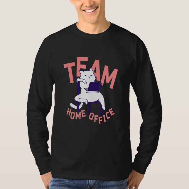 Cat - Team Home Office T-Shirt (Front)