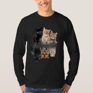 Cat Team Mirror Kitten Cute Black Cat T-Shirt