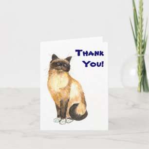 Cat 'Thank You' Notecard