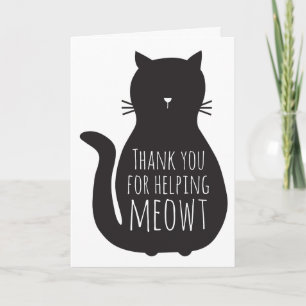 Cat Thank You Volunteer Appreciation Card