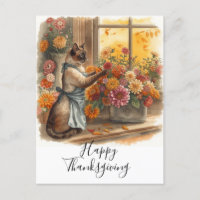 Cat Thanksgiving Fall themed for Cat Lovers