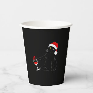 Cat Themed Christmas Sweater For Men Women Wine Lo Paper Cups