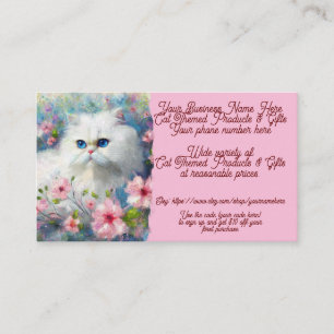 Cat Themed Products & Gifts Kitty Shop Sales Etsy Business Card