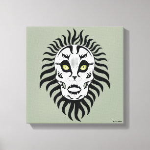 Cat Themed Skull Designed Original Art Canvas Print