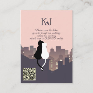 Cat themed wedding Enclosure Card