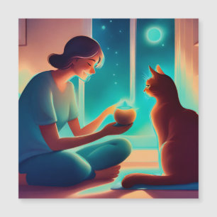 cat  therapist  - magnetic  card