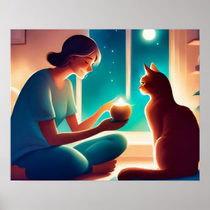 cat therapist poster