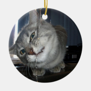 Cat_Thirst,_Ceramic_Christmas_Tree_Decoration. Ceramic Tree Decoration