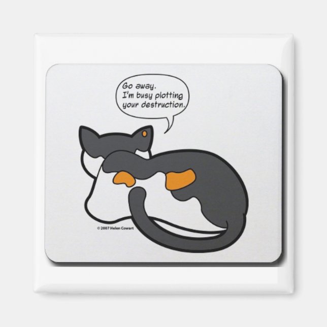 Cat Thoughts Magnet (Front)
