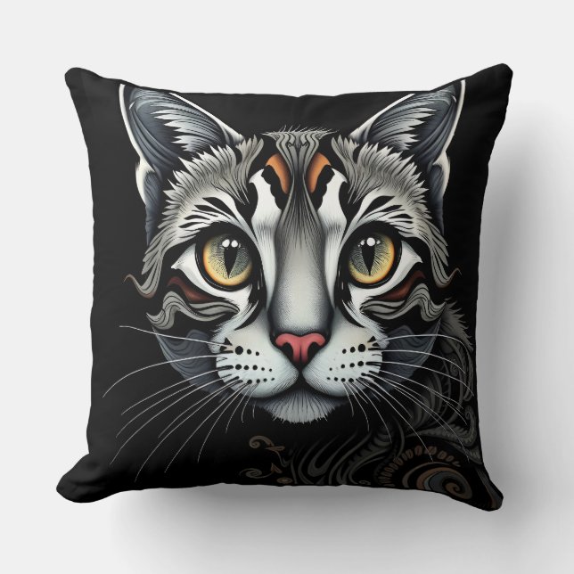 Cat Throw Pillow (Front)