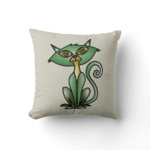 Cat Throw Pillow - Cat Themed Gift