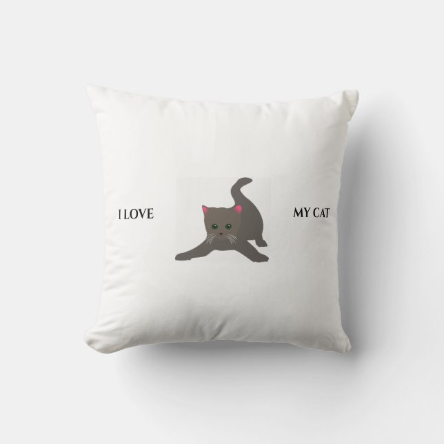 CAT throw pillow. Cushion (Front)