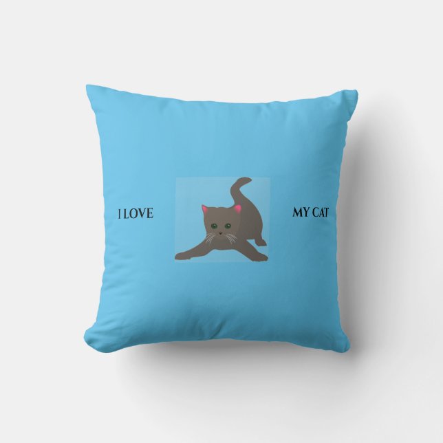 CAT throw pillow. Cushion (Front)