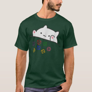 Cat Throwing Dice Tabletop Games Cute Kawaii Anima T-Shirt