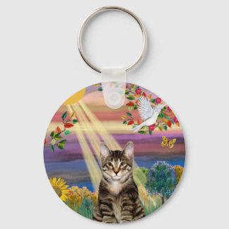 Cat (Tiger) - Autumn Sun Key Ring