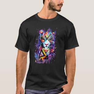 Cat Tiger Shadows Reflection Strong Bold Deep Dime T-Shirt