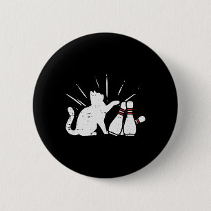 Cat Tipping Bowling Pins Fun Bowler Girls Kids Tod