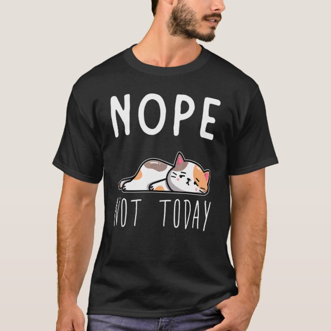Cat  Tired Lazy Cat 1 T-Shirt (Front)