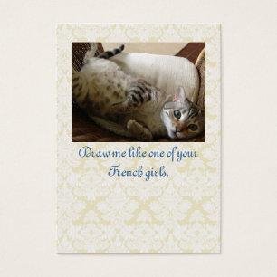 Cat Titanic Quote Brocade Gift Tag