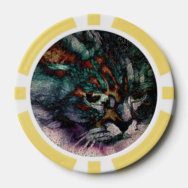 Cat to Tiger Poker Chip (Front)
