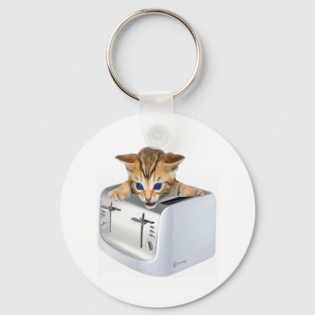 Cat Toaster Key Ring (Front)