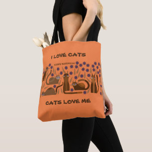 CAT TOTE FOR BIRTHDAY PRESENT FOR YOUR LOVED ONE BAG