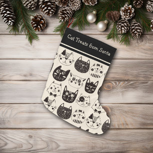 Cat Treats from Santa Large Christmas Stocking