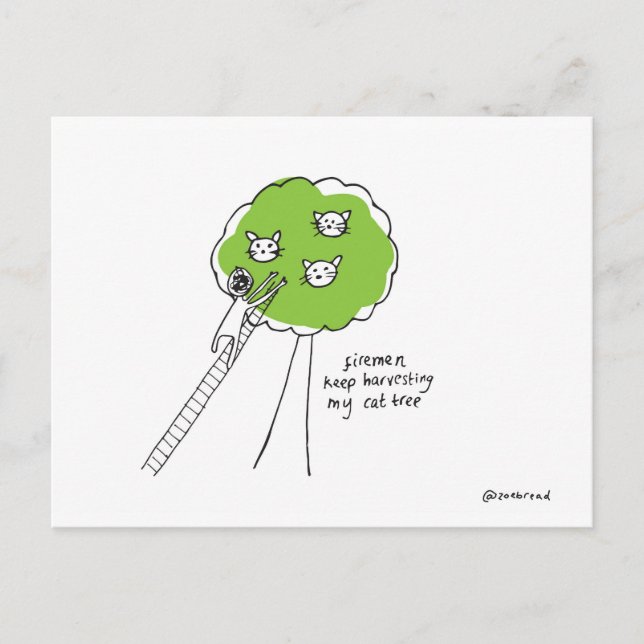 cat tree postcard (Front)