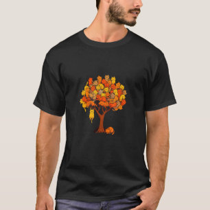 Cat Tree Vintage Retro Animals Cute Joke T-Shirt