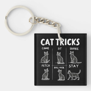 Cat Tricks Purr-Fectly Hilarious Feline Fun Key Ring