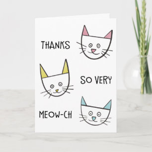 Cat Trio Thank You Card