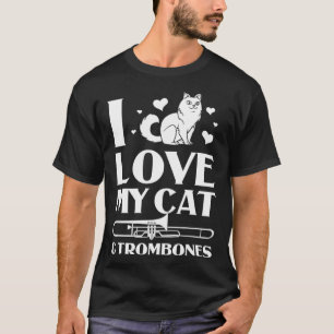 Cat Trombone Music Brass Instrument Player T-Shirt