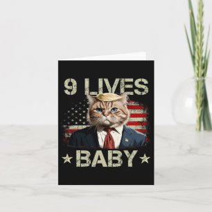 Cat Trump 9 Lives Ba  Card