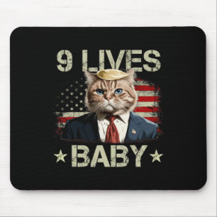 Cat Trump 9 Lives Ba Mouse Pad