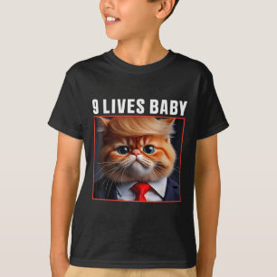 Cat Trump 9 Lives Baby _1  T-Shirt